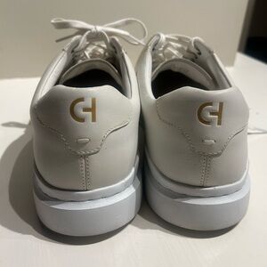 Cole Haan Men's Leather Sneakers, Tanned Cream / White, Size 13